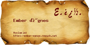 Ember Ágnes névjegykártya