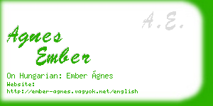 agnes ember business card